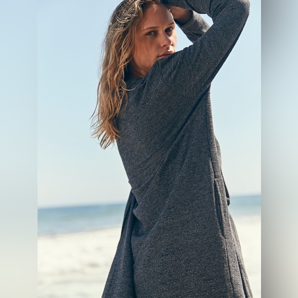 Free People FP Beach Bicoastal Romper Charcoal Gray Size Small Lounge - Picture 3 of 13